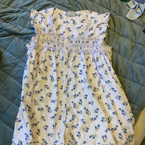 Floral white vintage night gown Prairie dress